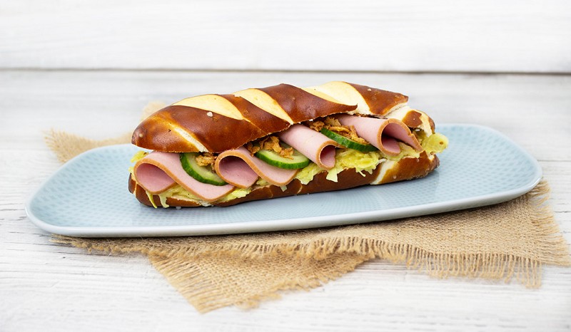 Laugen-Leberkäse-Stange